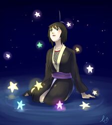  black_eyes black_hair chest feet feet female female female fingers flat_chest girl hand hands may_c_(lovemeiko) naruto neck sandals sandles shizune_(naruto) short_hair solo star stars 