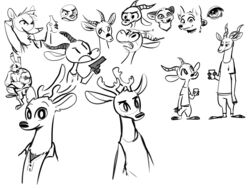  2020 ambiguous_gender antelope anthro antlers barefoot bottle bottomwear bovid canid canine cheek_tuft chico_(fuel) clothed clothing container cup deer disney ear_markings ear_piercing ear_ring facial_markings facial_tuft feet fox fuel_(artist) fur fur_markings gazelle greyscale gun hand_behind_head handgun head_markings head_tuft hi_res holding_container holding_cup holding_gun holding_handgun holding_object holding_pistol holding_ranged_weapon holding_weapon horn jack_savage lagomorph leporid male mammal markings micah_(fuel) monochrome muscular muscular_anthro muscular_male neck_tuft nick_wilde nude pants piercing pistol rabbit ranged_weapon red_fox ring_piercing shirt simple_background sketch_page skye_(zootopia) smile solo standing t-shirt tank_top topwear true_fox tuft weapon white_background zelda_(fuel) zootopia 