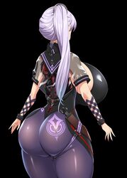  alternate_color alternate_costume ass black_background bodysuit breasts cosplay curvy eve_(stellar_blade) eve_(stellar_blade)_(cosplay) female from_behind gigantic_breasts hair_ornament highres huge_ass kloah long_hair multicolored_bodysuit multicolored_clothes multiple_bracelets planet_diving_suit_(6th)_(stellar_blade) purple_hair purple_nails sailor_collar science_fiction see-through see-through_sleeves short_sleeves side_ponytail sideboob simple_background solo stellar_blade thick_thighs thighs turtleneck turtleneck_bodysuit vocaloid voiceroid yuzuki_yukari 