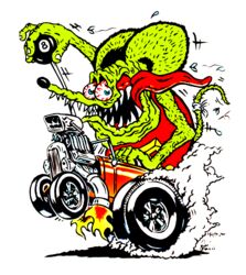  8_ball absurd_res arthropod ball billiard_ball bodily_fluids bulging_eyes burnout car ed_&#039;big_daddy&#039;_roth ed_roth fire fly_(animal) ford ford_motor_company hi_res high_speed hotrod insects mammal murid murine open_mouth rat rat_fink rodent saliva sharp_teeth smoke sweat teeth vehicle 