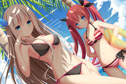  2girls anthro bikini lexington muq_(66438939) swimsuit taihou zhanjian_shaonu 