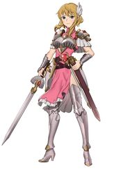  absurdres armor armored_boots bare_arms blonde_hair boots breastplate capelet closed_mouth commentary ebinku english_commentary feathers female fire_emblem fire_emblem:_genealogy_of_the_holy_war fire_emblem:_thracia_776 green_eyes hair_ornament hand_on_sheath highres nanna_(fire_emblem) pelvic_curtain scabbard serious sheath short_hair shoulder_armor staff sword vambraces weapon 