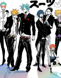  6+boys 7boys casual everyone gimmy_adai group kamina kittan leeron male male_focus multiple_boys rossiu simon tengen_toppa_gurren-lagann tengen_toppa_gurren_lagann viral 