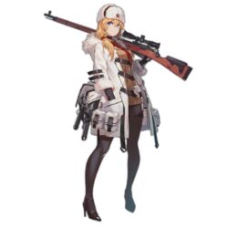  blonde_hair blue_eyes bolt_action boots dress fangdan_runiu female full_body fur_hat girls&#039;_frontline gloves gun hat high_heel_boots high_heels holding holding_gun holding_weapon long_hair mosin-nagant mosin-nagant_(girls&#039;_frontline) mosin-nagant_(mod3)_(girls&#039;_frontline) official_alternate_costume official_art over_shoulder pantyhose red_star rifle side_ponytail sniper_rifle solo star_(symbol) thigh_boots thigh_strap thighhighs transparent_background ushanka weapon weapon_over_shoulder white_dress white_hat 