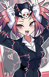  1girls :3 blush cute_fang demon_girl duel_monster female gloves tour_guide_from_the_underworld wbsbism yu-gi-oh! 