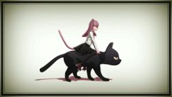  animal_ears animated animated cat_ears cat_tail feline female long_hair lowres megurine_luka pink_hair school_uniform secret secret_(vocaloid) tail vocaloid yamaha 