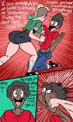  amber_mccallahan_(wappah) comic dark-skinned_male female male punch threatening wappah wappah_wilson_(wappah) 