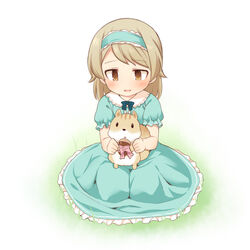  :d aged_down bad_id bad_pixiv_id blue_bow blue_dress blue_hairband blush bow brown_eyes brown_hair collared_dress dress female frilled_dress frills hairband holding holding_stuffed_toy idolmaster idolmaster_cinderella_girls long_hair morikubo_nono open_mouth photoshop_(medium) pink_bow puffy_short_sleeves puffy_sleeves short_sleeves sitting smile solo stuffed_animal stuffed_squirrel stuffed_toy uccow white_background 