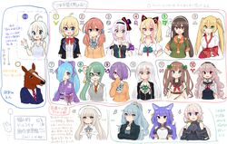  .live 6+girls absurdres animal_ears bacharu_(vtuber) carro_pino commentary_request dennou_shoujo_siro glasses gloves hair_ornament hair_over_one_eye hair_ribbon headband highres jacket kagura_suzu_(.live) kakyouin_chieri kitakami_futaba kongou_iroha long_hair merry_milk mokota_mememe mokumokuuma multiple_girls nanahoshi_milily nekonoki_mochi open_mouth ribbon rikumu rurun_rururica school_uniform smile translation_request ushimaki_riko virtual_youtuber x_hair_ornament yaezawa_natori yamato_iori yozakura_tama 