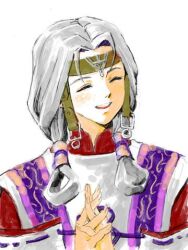  closed_eyes gensou_suikoden gensou_suikoden_v haswar_falenas konami long_hair lowres silver_hair smile suikoden suikoden_v y 