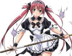  airi airi_(queen&#039;s_blade) blush breasts cleavage maid queen&#039;s_blade twintails 