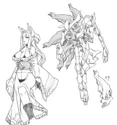  aburaage animal_ears bra breasts female food fox fox_ears fox_tail girl hijiri japanese_clothes kimono lingerie mecha original tail underwear 