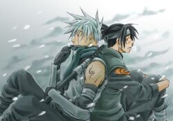  anbu artist_request hatake_kakashi naruto snow umino_iruka 