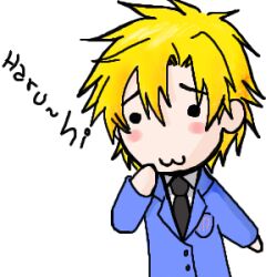  cute fujioka_haruhi lowres nyoron nyoro~n ouran ouran_high_school_host_club sad suou_tamaki 