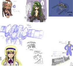  animal arisawa_takafumi armored_core armored_core:_for_answer armored_core_4 armored_core_last_raven armored_core_nexus arms_forts blonde_hair blonde_hair blood bodysuit breasts brown_hair everyone from_software great_wall green_hair group highres jack-o lilium_wolcott mecha rule_63 unzip unzipped vero_nork 