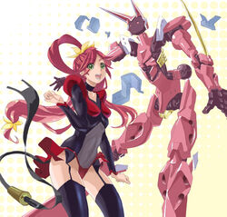  armor female green_eyes gunxsword hal9500 long_hair pink_hair priscilla_(gunxsword) 