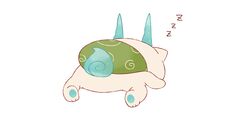  abbreviated_karakusa bad_id bad_twitter_id commentary_request from_behind furoshiki furoshiki_around_neck kanacho komasan lying no_humans on_stomach simple_background sleeping solo white_background youkai_(youkai_watch) youkai_watch zzz 