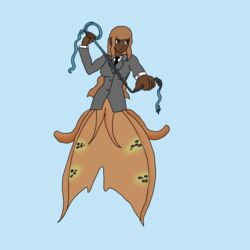  1:1 animal_humanoid blanket_octopus cecaelia cephalopod cephalopod_humanoid clothing coleoid dark_body dark_skin female hair hi_res humanoid long_hair marine marine_humanoid mollusk mollusk_humanoid octomaid octopodiform octopus_humanoid solo suit tartaurus tentacle whip 