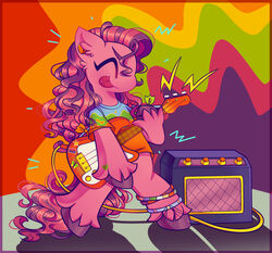  anklet anthro anthrofied bisexual_pride_colors bottomless closed_eyes clothed clothing curled_hair curled_tail earplugs earth_pony equid equine female fur guitar hair hasbro heart_(marking) holding_guitar hoof_hands hooves horse jewelry lgbt_pride mammal mlp_g3 multicolored_hair multicolored_tail musical_instrument my_little_pony pink_body pink_fur pink_hair pink_tail playing_music plucked_string_instrument pony prick_ears pride_colors purple_hair purple_tail shirt sidruni sky_wishes solo speaker string_instrument t-shirt tail tongue tongue_out toony topwear 