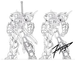  1boy autobot clenched_hands concept_art drift_(transformers) english_commentary flame_toys funabashi_hyogo greyscale highres line_art looking_down mecha monochrome no_humans official_art robot science_fiction second-party_source sheath sheathed standing sword transformers weapon white_background 