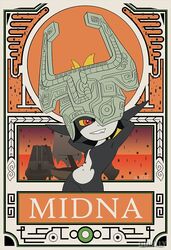  aquarius_(zodiac) card demon dorkly female humanoid humanoid_pointy_ears midna nintendo not_furry nude red_eyes the_legend_of_zelda twili twilight_princess unknown_artist western_zodiac 