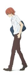  1boy concept_art full_body koe_no_katachi male_focus mashiba_satoshi nishiya_futoshi official_art simple_background solo walking white_background 