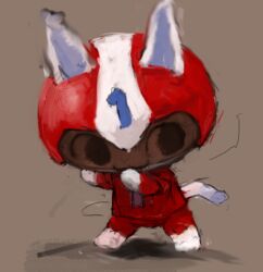  animal_crossing anthro armor bronzecatworld chibi clothed clothing digital_media_(artwork) domestic_cat felid feline felis furgonomics headgear helmet hi_res kid_cat_(animal_crossing) male mammal nintendo simple_background smile solo standing 