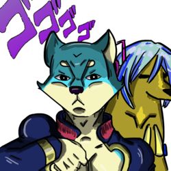  1:1 alpha_channel anthro canid canine canis cheems cosplay digital_media_(artwork) dogelore domestic_dog dorime jojo&#039;s_bizarre_adventure male mammal meme shiba_inu solo spitz vocaloid zhibita zhibita_(character) 