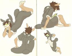  5_toes ambiguous_gender anthro barefoot clothing countershade_feet countershading electronics feet female ghibli ground-lion kigurumi my_neighbor_totoro onesie phone plantigrade soles solo toes totoro unknown_species 