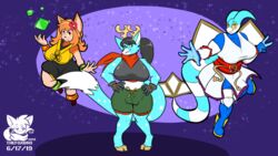  2019 absurd_res anthro antlers asian_clothing autumn_deerling big_breasts black_hair boots bottomwear bracelet breasts carol_tea clothing cosplay cube_(object) deer deerling east_asian_clothing eyewear felid feline female fluffy fluffy_tail flygon footwear freedom_planet galaxytrail generation_3_pokemon generation_5_pokemon glasses gloves group hair handwear hi_res hooves horae_deerling horn huge_breasts hybrid japanese_clothing jewelry kimono long_hair long_tail mammal milla_basset nintendo orange_hair pokemon pokemon_(species) ponytail rylie_(hypernovagm) sash_lilac scarf shirt short_hair short_stack shorts skyla_the_flygon tail thefoxsista thick_thighs tight_clothing topwear wide_hips wings 