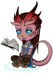  absurd_res alpha_channel chibi demon glowing hi_res humanoid kaynkayn red_body red_skin summoning tiefling 