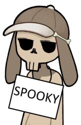  alpha_channel animated_skeleton anterior_nasal_aperture bone clothing crestfallen_warrior delat_bun digital_media_(artwork) halloween hat headgear headwear hi_res holidays lagomorph leporid mammal pettankon rabbit reaction_image sign skeleton skull solo undead 