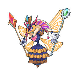  1:1 antennae_(anatomy) arthropod arthropod_abdomen bee clothing crown female feral gloves handwear headgear heart_symbol hymenopteran insect_wings insects kirby_(series) nintendo purple_eyes queen_sectonia scepter simple_background solo stinger white_background wings wkar 