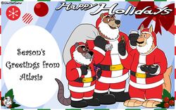  16:10 2023 anthro bear beard black_nose brok_the_investigator christmas christmas_clothing christmas_headwear clothing costume cowcat_games cricetid english_text eyewear facial_hair glasses glassesgator group hat headgear headwear hi_res holidays kangaroo macropod male mammal marsupial mature_male muskrat official_art overweight overweight_male r.j._(brok_the_investigator) rodent santa_claus santa_costume santa_hat sin_silver text tramp_(brok_the_investigator) widescreen 