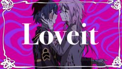  2boys absurdres blood blood_on_face blood_on_hands blue_eyes blue_hair blush closed_mouth commentary grey_eyes hand_on_another&#039;s_face hatsutori_hajime highres hood hood_down hooded_robe kyoko_(akakikyoko) long_hair long_sleeves loveit?_(biz) male_focus multiple_boys open_mouth parody pink_hair purple_robe red_eyes robe saibou_shinkyoku shirt short_hair smile stole utsugi_noriyuki white_shirt yaoi 