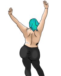  big_butt colored_hair original_character pawg tattoo 