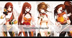  armband bandaid boxing_gloves brawler brawler_(dungeon_and_fighter) breasts brown_hair china_dress chinese_clothes dfo dress dungeon_and_fighter dungeon_fighter_online fighter fighter_(dungeon_and_fighter) fingerless_gloves gloves grappler headband knife long_hair nen_master open_mouth ponytail scar scars short_hair smile striker throwing_knife very_long_hair weapon 