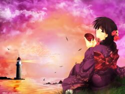  comic_party hasebe_aya japanese_clothes kimono lighthouse 