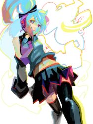  aqua_hair bad_drawr_id bad_id female hatsune_miku long_hair ngnl oekaki simple_background solo thighhighs twintails vocaloid 