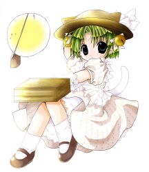  dejiko di_gi_charat female gema green_hair hat koge_donbo mary_janes shoes solo tail 