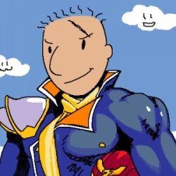  1:1 :3 :d captain_falcon cloud crossover doug_funnie f-zero low_res male muscular solo theblackmarket 