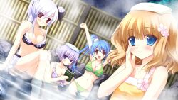  akechi_hikari bikini cleavage game_cg hazuki_suina hyper_highspeed_genius komyoji_yumeko miyasu_risa onsen shunju_utako swimsuit 