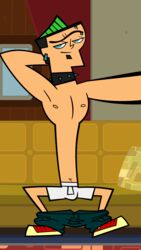  boxers drawndicks duncan_(tdi) gay male male_only pants_down stripping total_drama_island 