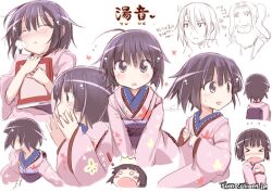  &gt;_&lt; 2boys bad_id bad_pixiv_id black_eyes black_hair blush breath claude_claudel closed_eyes expressions female ikoku_meiro_no_croisee japanese_clothes kimono kitahara_tomoe_(kitahara_koubou) multiple_boys o_o oerba_yun_fang open_mouth oscar_claudel short_hair yune_(ikoku_meiro_no_croisee) 