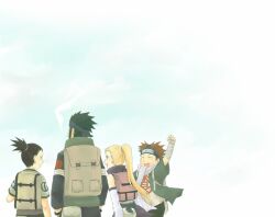  akimichi_chouji bandage bandages black_hair blonde_hair brown_hair cigarette earrings forehead_protector ino_yamanaka jewelry long_hair nara_shikamaru naruto ponytail sarutobi_asuma short_hair teramoto teramoto_kei 