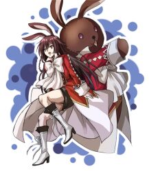  alice_(pandora_hearts) animal_ears boot boots bunny_ears high_heels long_hair pandora_hearts ribbon shoes stuffed_animal stuffed_bunny stuffed_rabbit stuffed_toy white_boots 