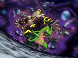  artist_request chunsoft dusknoir grovyle highres official_art pok&eacute;mon_fushigi_no_dungeon_sora_no_tankentai pokemon pokemon_(game) pokemon_mystery_dungeon pokemon_mystery_dungeon_explorers_of_sky sableye 