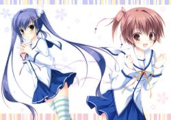  allegro_mistic da_capo da_capo_iii detexted fixed hinomoto_aoi rukawa_sara seifuku takano_yuki thighhighs 