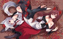  animal_ears imaizumi_kagerou inubashiri_momiji tail touhou wallpaper yamu 