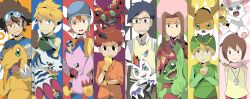  agumon digimon digimon_adventure gabumon giyomon monster patamon seiryuuden tentamon 